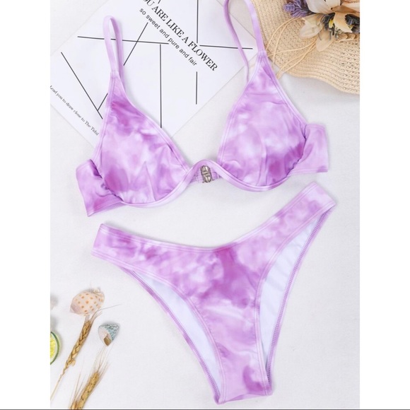Tie Dye | Underwire High Cut Bikini Swimsuit - Picture 3 of 5